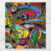 Wijn Happy-Art Etiket (Enkel label)