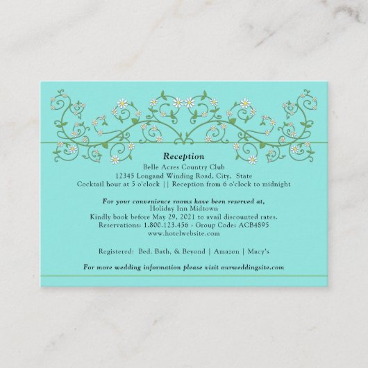 Wijn Heart Trellis op Blue Enclosure Kaart (Voorkant)