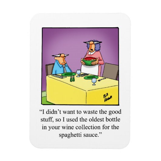 Wijn Humor koelkastmagneet Magneet (Verticaal)