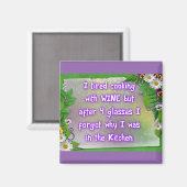 Wijn in de keukenmagneet magneet (Voorkant / Achterkant)