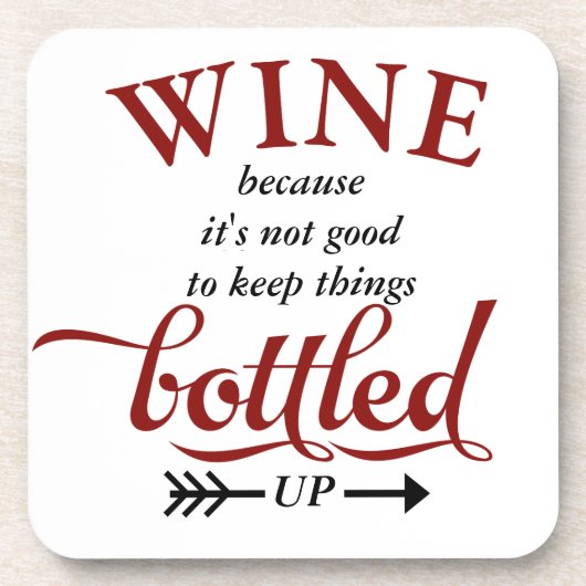 Wijn in de mond bier onderzetter (Voorkant)