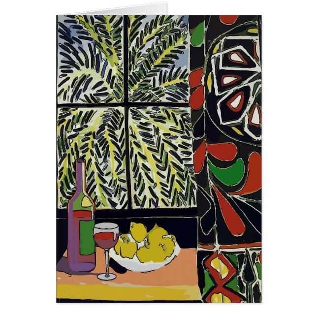 Wijn in venster Abstract (Voorkant)