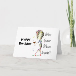 Wijn is de vraag grappig Wijn gezegde geschenken Kaart