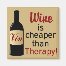 Wijn is goedkoper dan therapie vierkante magneet