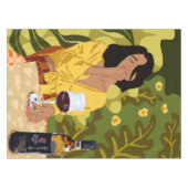 Wijn is het antwoord. Wat was de vraag? Tafelkleed (Voorkant (Horizontaal))