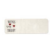 Wijn is mijn Sticker van het het terugkeeradres va (Voorkant)