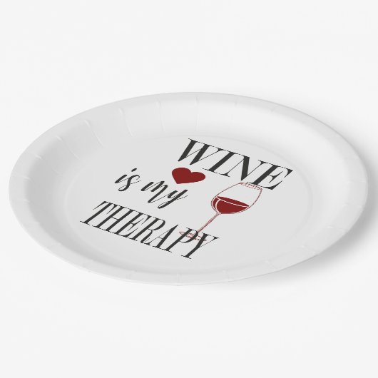 Wijn is mijn therapiedocument Bord (Gekanteld)