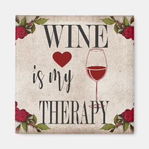 Wijn is mijn Therapy Magnet Magneet