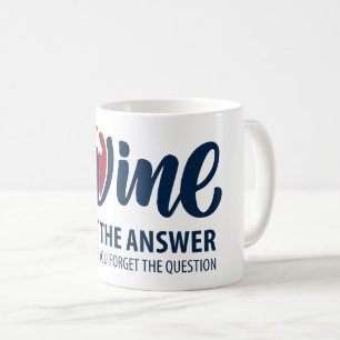 Wijn is niet het antwoord koffiemok