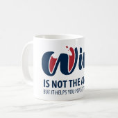 Wijn is niet het antwoord koffiemok (Voorkant links)