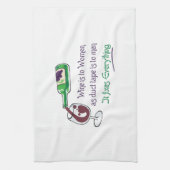 WIJN IS VOOR VROUWEN THEEDOEK (Verticaal)