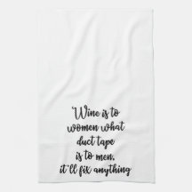 Wijn is voor vrouwen wat tape-handdoek is