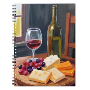 Wijn & Kaas Olie Schilderij Charcuterie Notitieboek