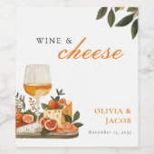 Wijn & Kaas Verloving Feest Wijn Etiket (Enkel label)