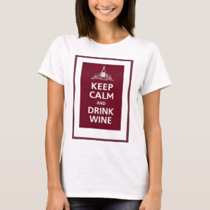 WIJN: "KALK EN DRINK HOUDEN" T-SHIRT