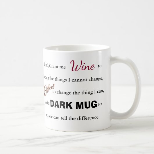 Wijn/koffie — Prayer van de dienst Wijn/Koffie — M Koffiemok (Rechts)