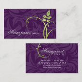Wijn Leaf Vine Paars Green Visitekaartje (Voorkant / Achterkant)
