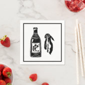 Wijn Linocut Cocktail Party servetten (Insitu)