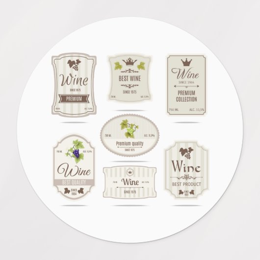 Wijn-Logo Labels (Design 1)