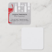 Wijn Lover Vierkante Visitekaartje (Voorkant / Achterkant)