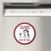 Wijn Lover Women Magnet Magneet (Insitu (Vaatwasser))