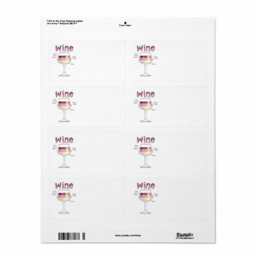 WIJN, MEER WIJN, ZELFS MEER WIJN ETIKET (Full Sheet)