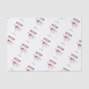 WIJN, MEER WIJN, ZELFS MEER WIJN TISSUEPAPIER