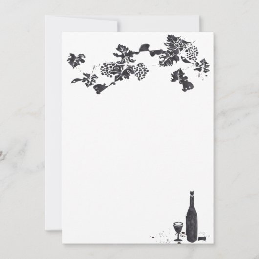 Wijn Menu Uitnodiging (Voorkant)