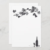 Wijn Menu Uitnodiging (Voorkant / Achterkant)