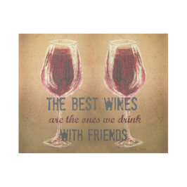 Wijn met Friends Wall Art