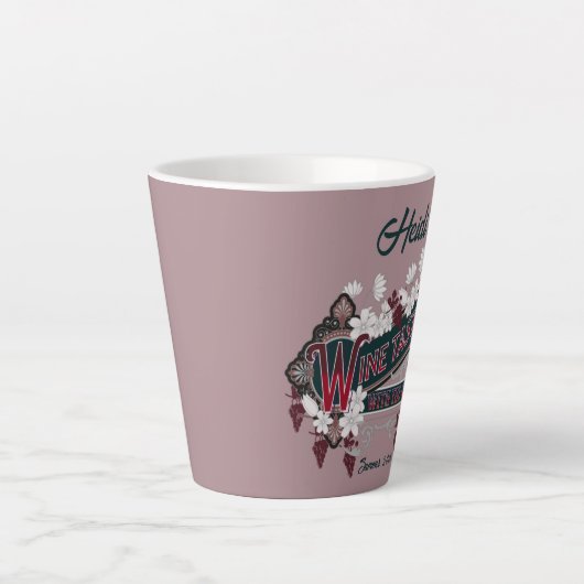  wijn met meisjes latte mok (Voorkant)