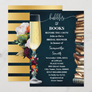 Wijn Navy Bubbels & Boek Voor Ik Doe Bruidsfeest Kaart