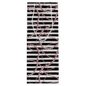 Wijn Niet  Strepen met Parels en Kettingen Wijn Cadeautas (Achterkant)