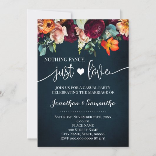Wijn niets Fancy Net Love Elopement Invision Save The Date (Voorkant)