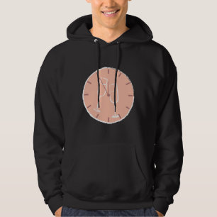 Wijn O klok wit glas Geen tekst Hoodie