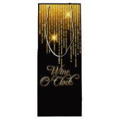 Wijn O'Clock Gold Glitz Cadeautas (Achterkant)