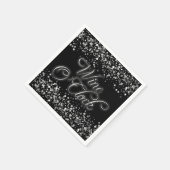 Wijn O'Clock Silver Sparkle Servet (Hoek)