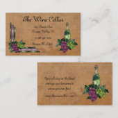 Wijn of druiven visitekaartje (Voorkant / Achterkant)