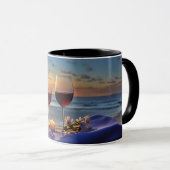 Wijn op het Beach Coastal Zee Mok (Voorkant rechts)