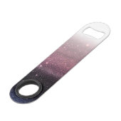 Wijn Paars en marineblauw Faux Glitter Gradient Speed Flessenopener (Achterkant Gekanteld)