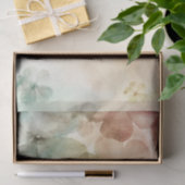 Wijn Peacock Groene en Crème Grote Bloemen Tissuepapier (Geschenk)