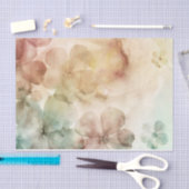 Wijn Peacock Groene en Crème Grote Bloemen Tissuepapier (Craft)