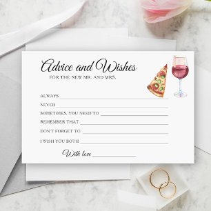 Wijn & Pizza Vrijgezellenfeest Advies en wensen Briefpapier