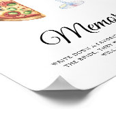 Wijn Pizza Vrijgezellenfeest Herinneringen met de Poster (Hoek)