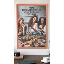 Wijn Poster voor vrouwen, Funny Wine Wall Art,
