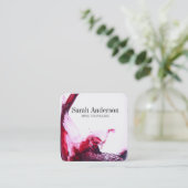 Wijn Pour | Splash Vierkante Visitekaartje (Staand voorkant)