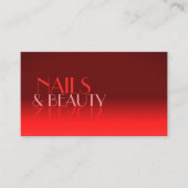 Wijn Red Gradient Chic Mirror Font Classic Modern Visitekaartje (Voorkant)
