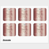 Wijn Red Soft Glitter Product Labels Monogram Logo (Vel)