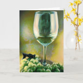 Wijn Reflection Wenskaart Kaart (Gele Bloem)