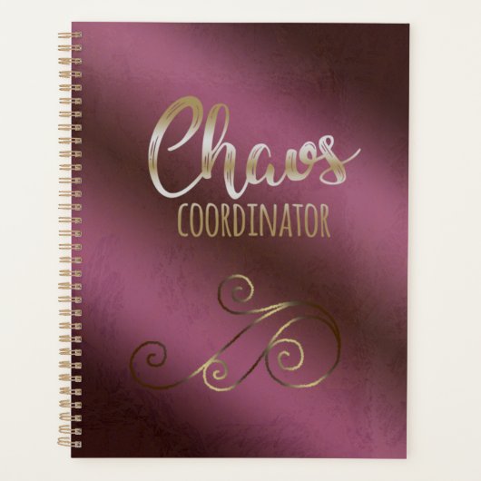 Wijn Rode Chaos Coördinator Planner (Voorkant)